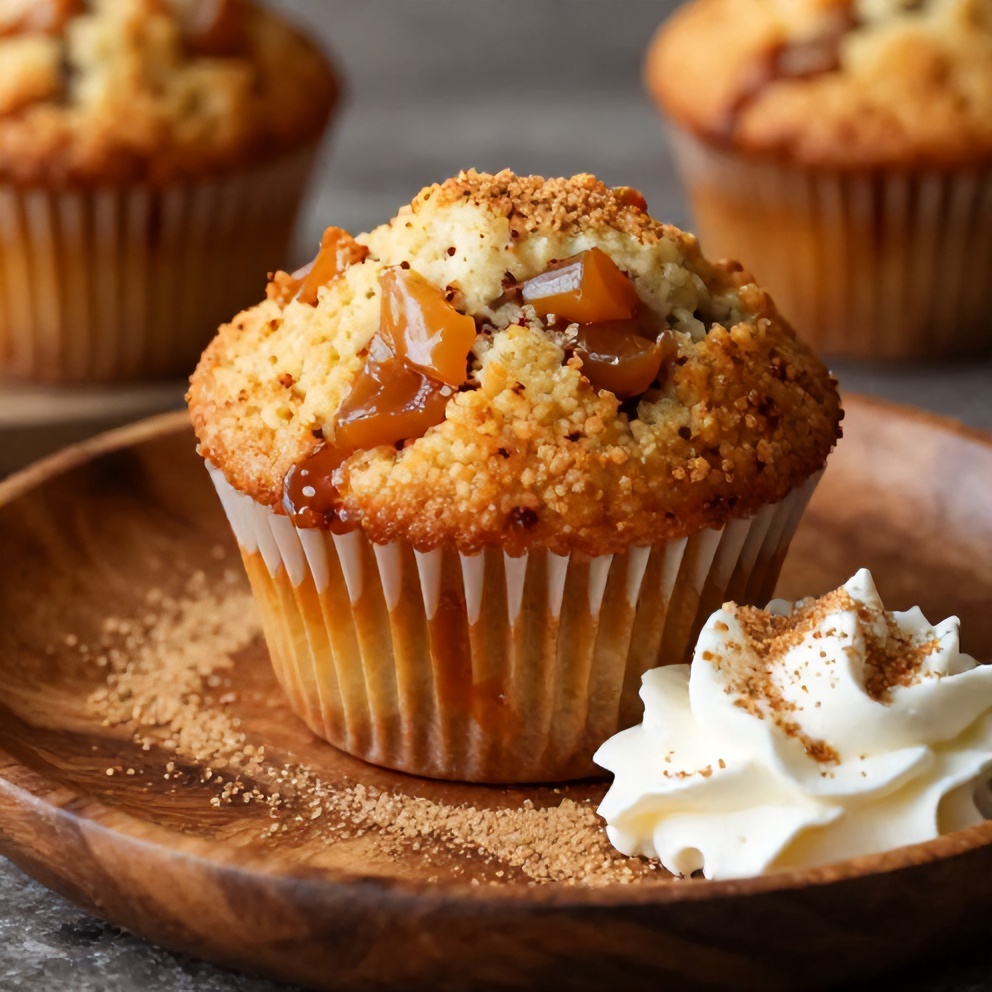 Finished Caramelized Rhubarb Muffins