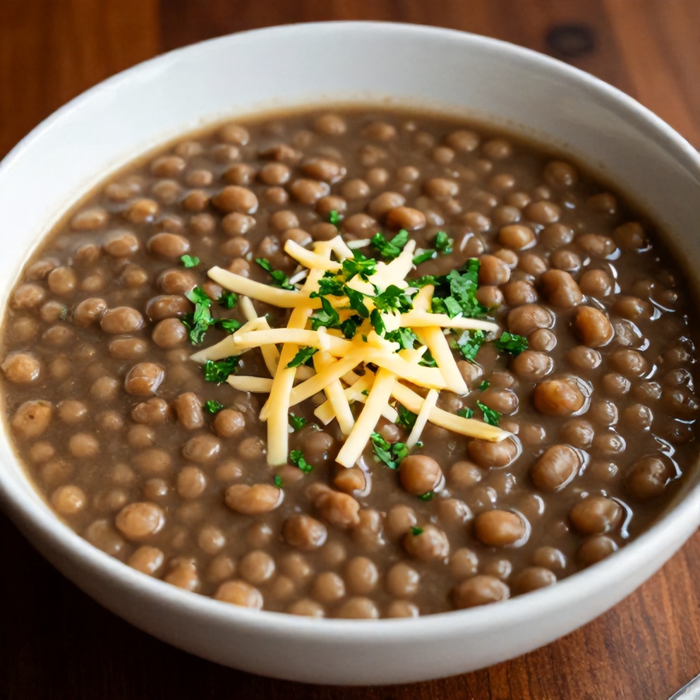 Bowl of Classic Split Pea Soup with Crusty Bread