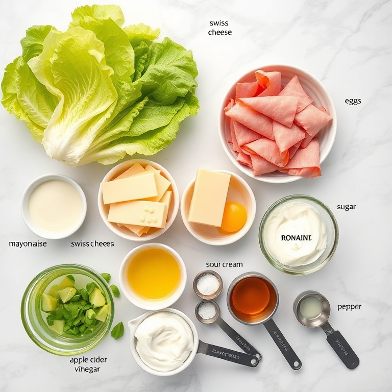 Raw ingredients for Classic Columbia 1905 Salad