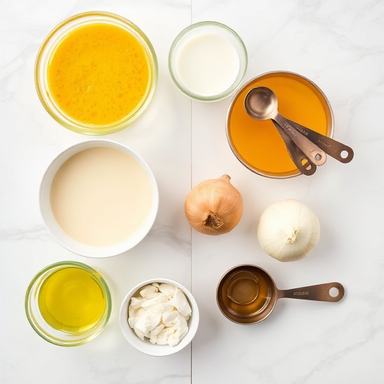 Raw ingredients for Creamy Ají Amarillo Chicken with Easy Pan Sauce
