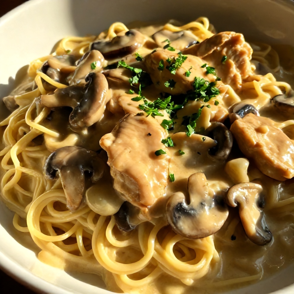 creamy chicken stroganoff