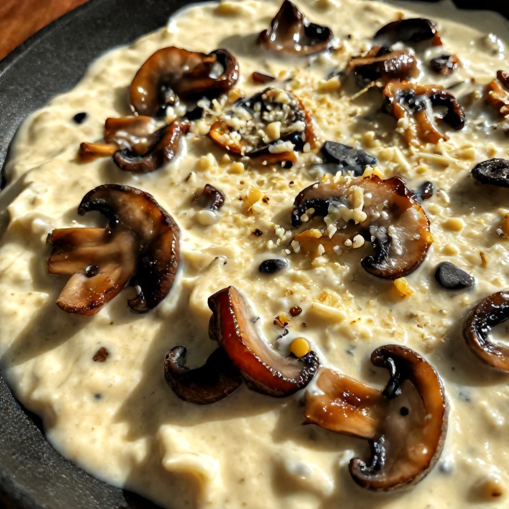 creamy gorgonzola truffle mushroom sauce