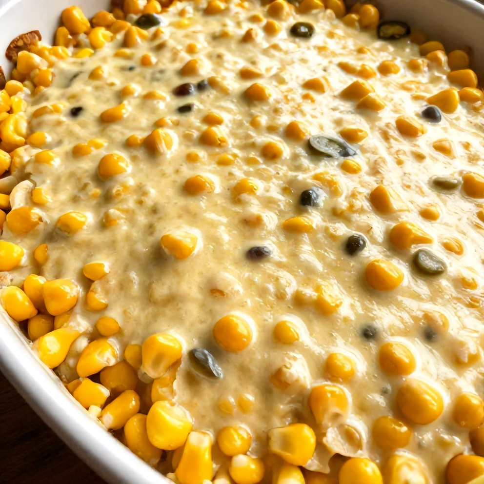 creamy jalapeño popper corn casserole