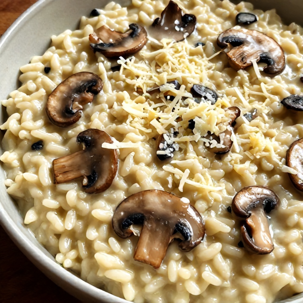 creamy mushroom risotto