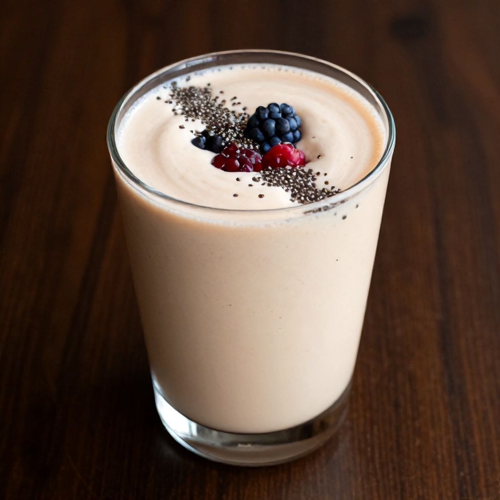 Peach Protein Shake in Glass