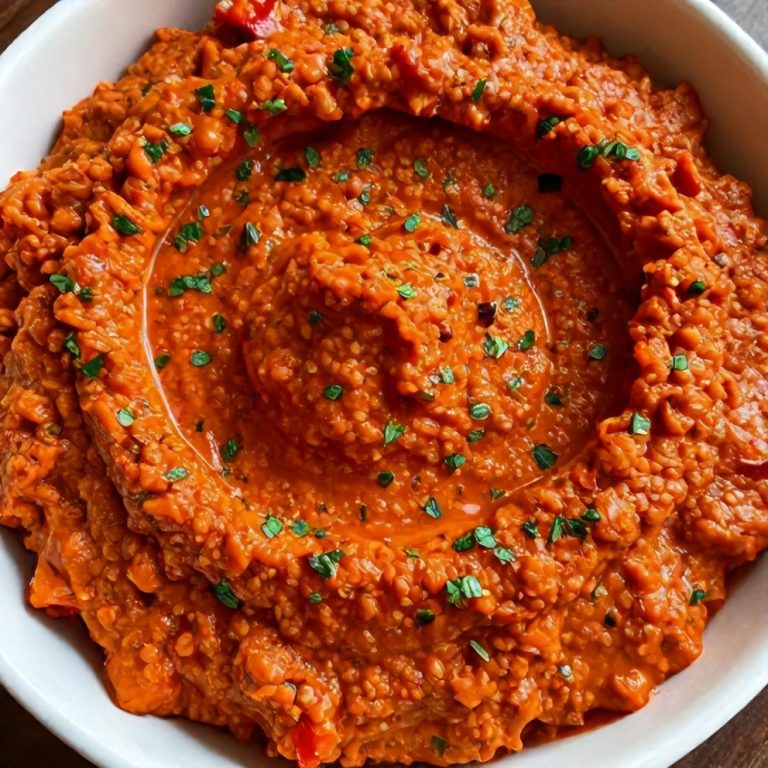 creamy roasted red pepper and garlic dip