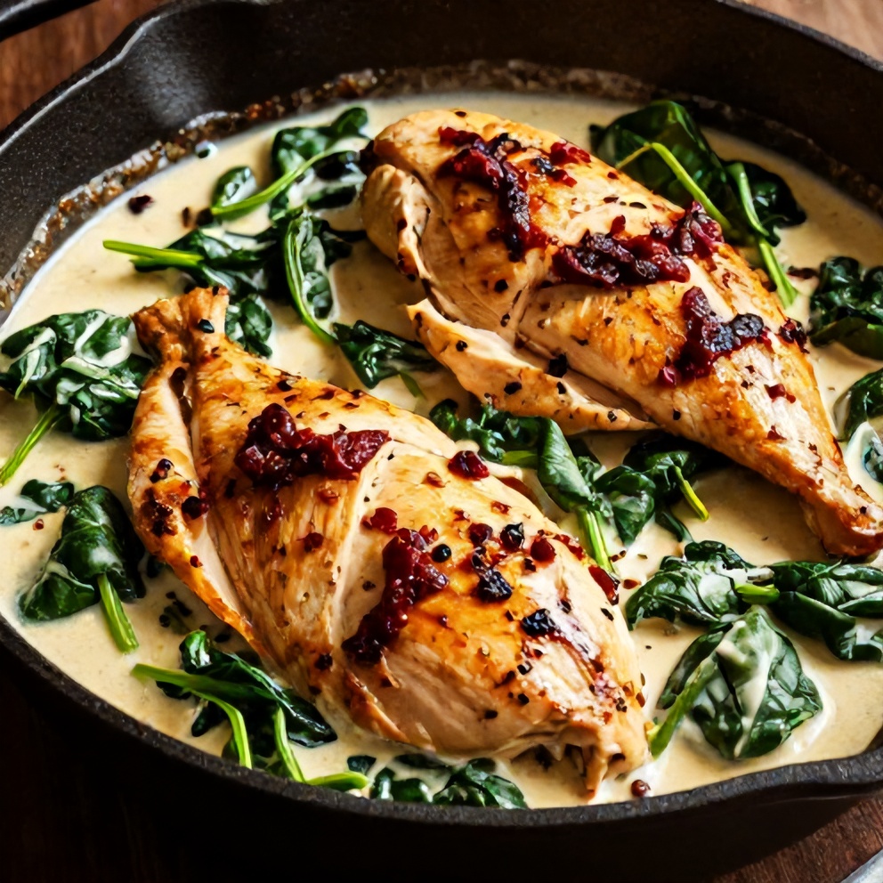 Creamy Sun-Dried Tomato Chicken Skillet