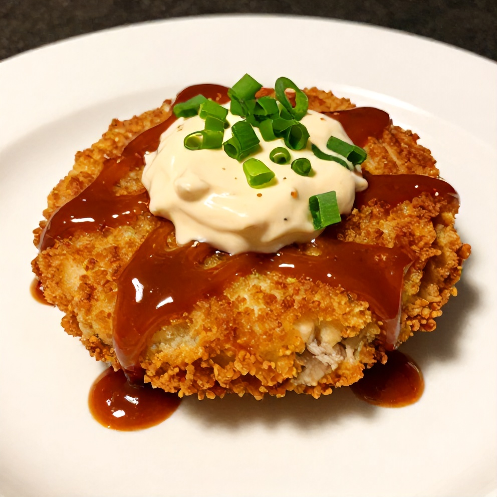 Plated Serving of Crispy Asian Tuna Cakes