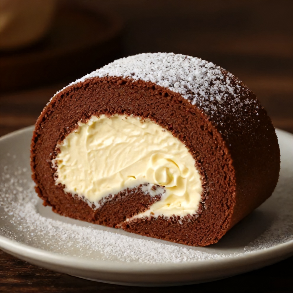 Crispy Chocolate Rolls with Creamy Vanilla Filling