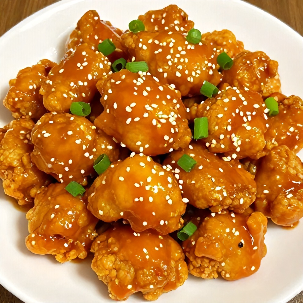 Plated Crispy Gluten-Free Orange Chicken