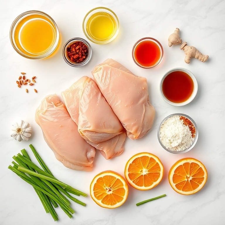 Ingredients for Crispy Gluten-Free Orange Chicken