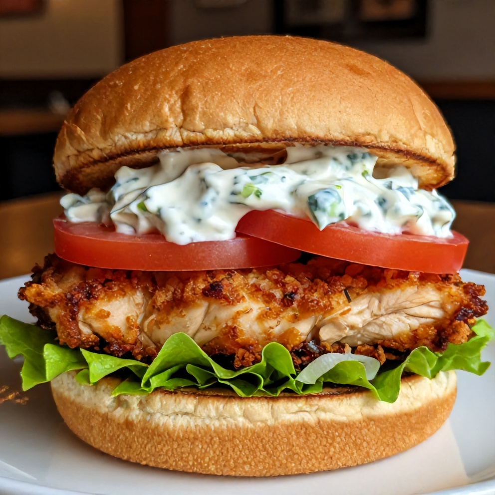 Plated Greek Chicken Burgers