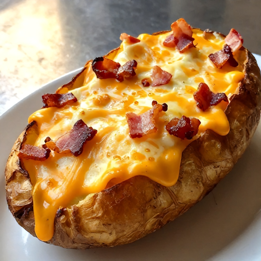 crispy loaded baked potatoes