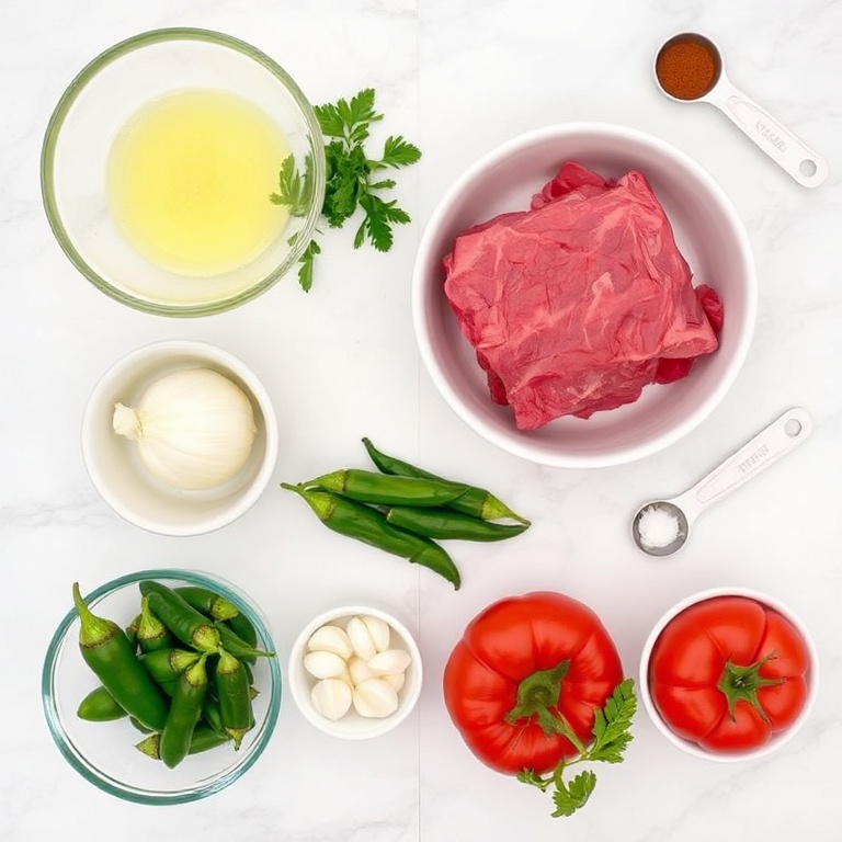 Raw ingredients for Pot Birria Tacos