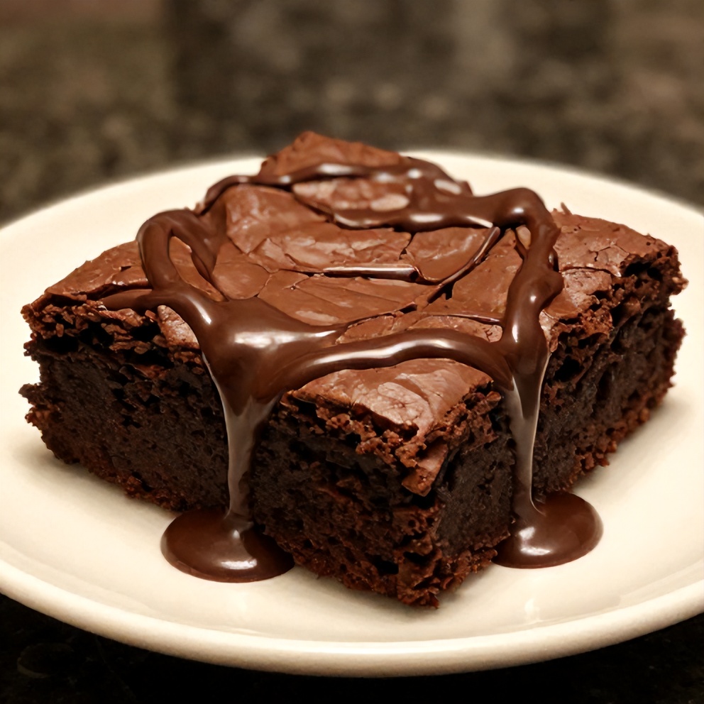 Dr Pepper Brownies with Chocolate Sauce