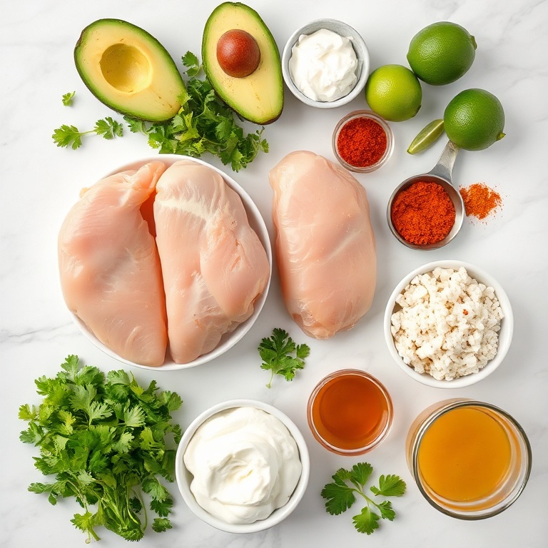 Raw Ingredients for Street Corn Chicken Bowl