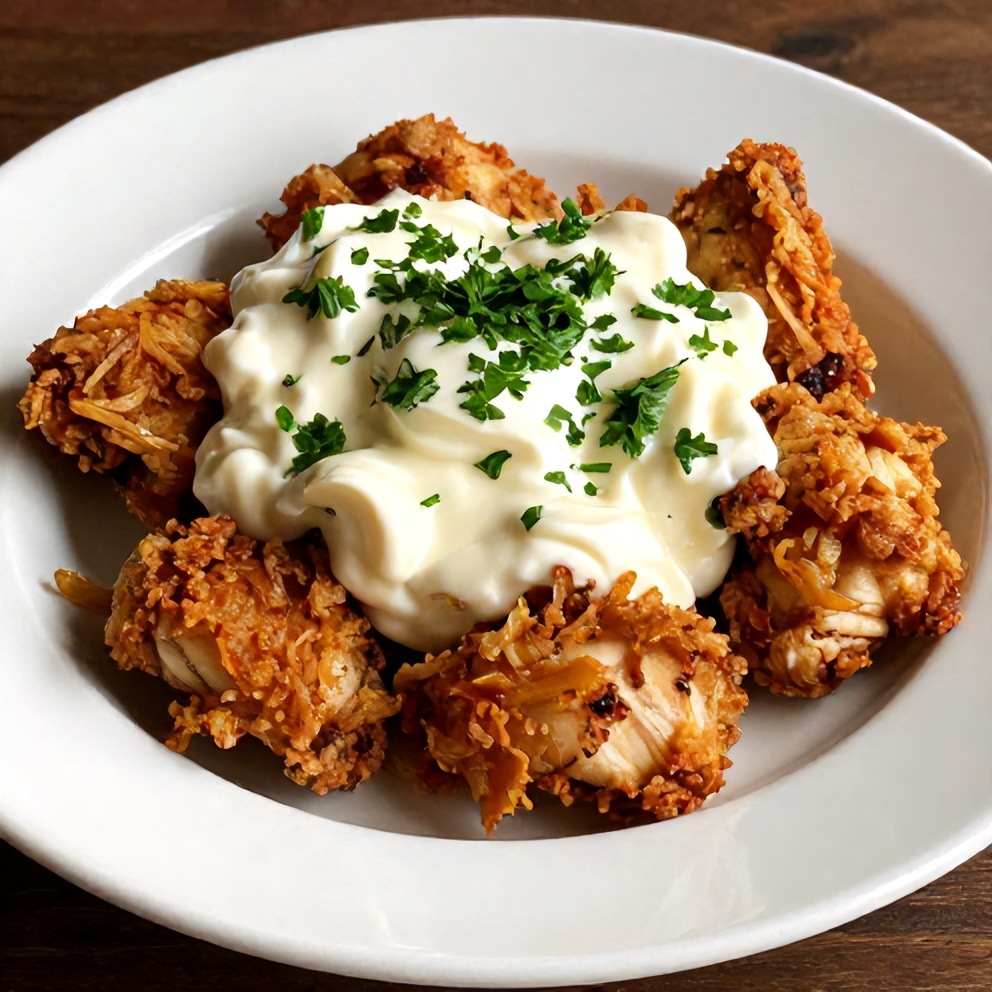 Plated Sour Cream and Onion Chicken