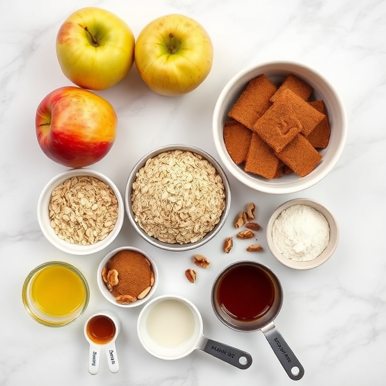 Raw ingredients for Easy Baked Stuffed Apples