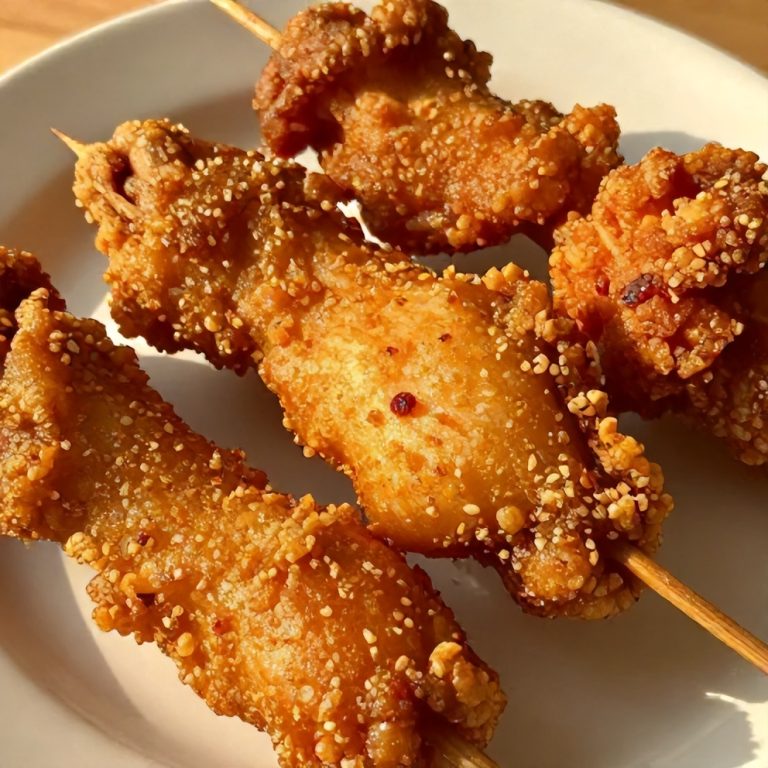Easy Bang Bang Chicken Skewers