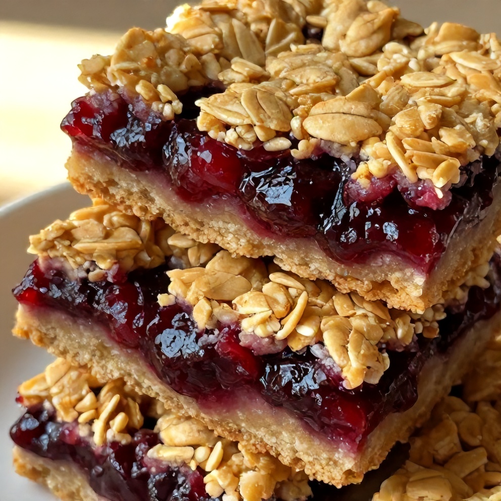 Easy Berry Oat Bars