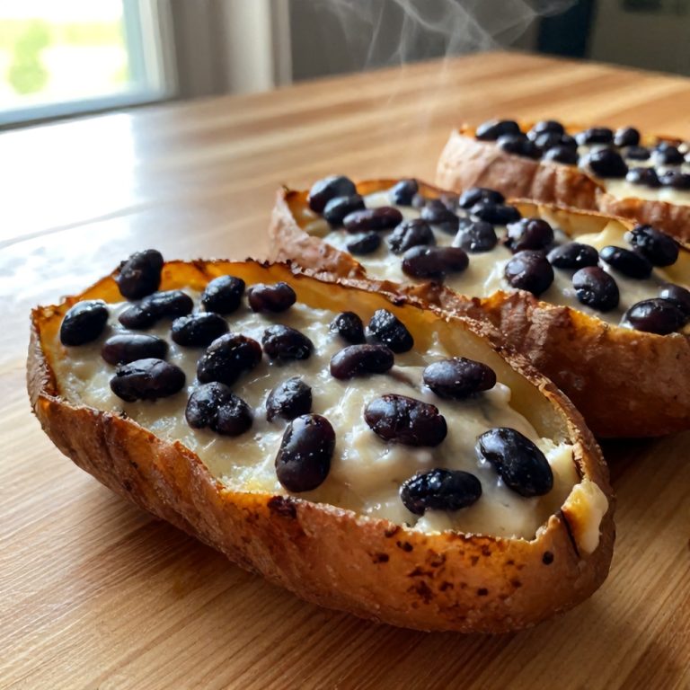 Easy Black Bean Stuffed Sweet Potatoes