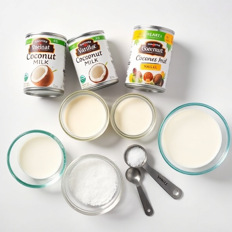 Ingredients for Brazilian Coconut Pudding