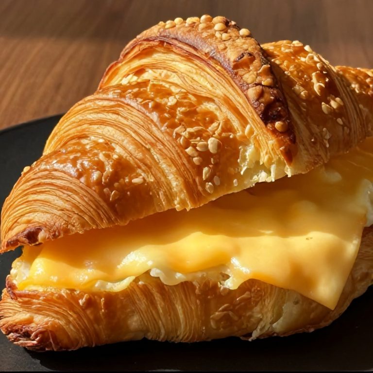 easy breakfast croissant sandwiches