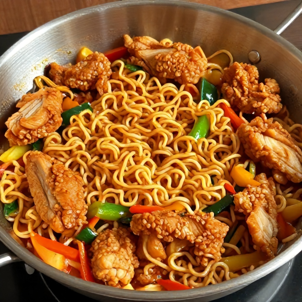 easy chicken ramen stir fry