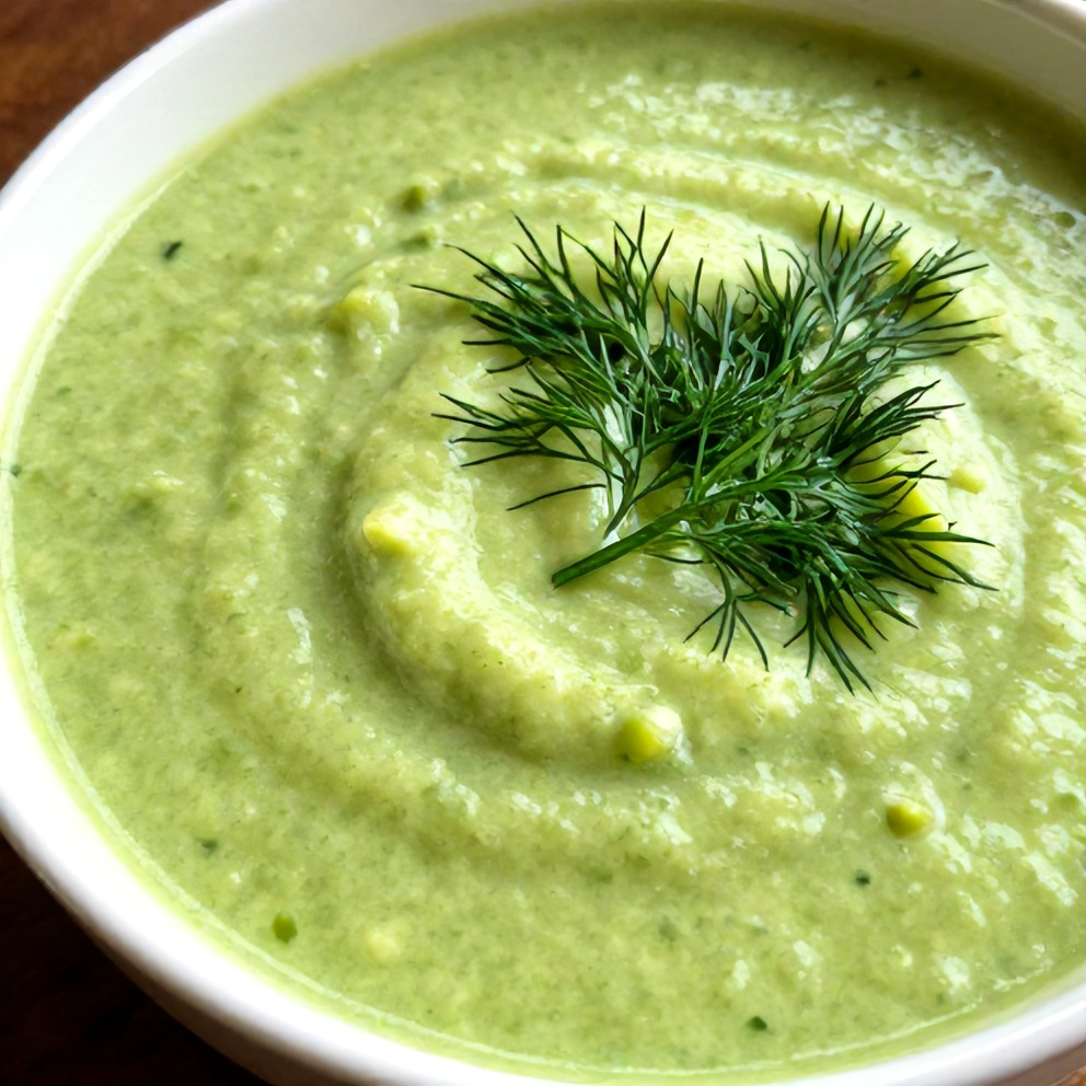 Easy Chilled Cucumber Avocado Soup