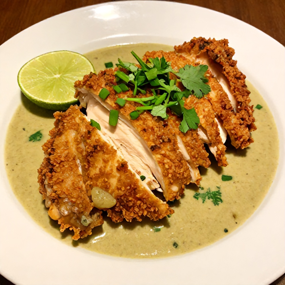 Easy Coconut Chicken on Plate