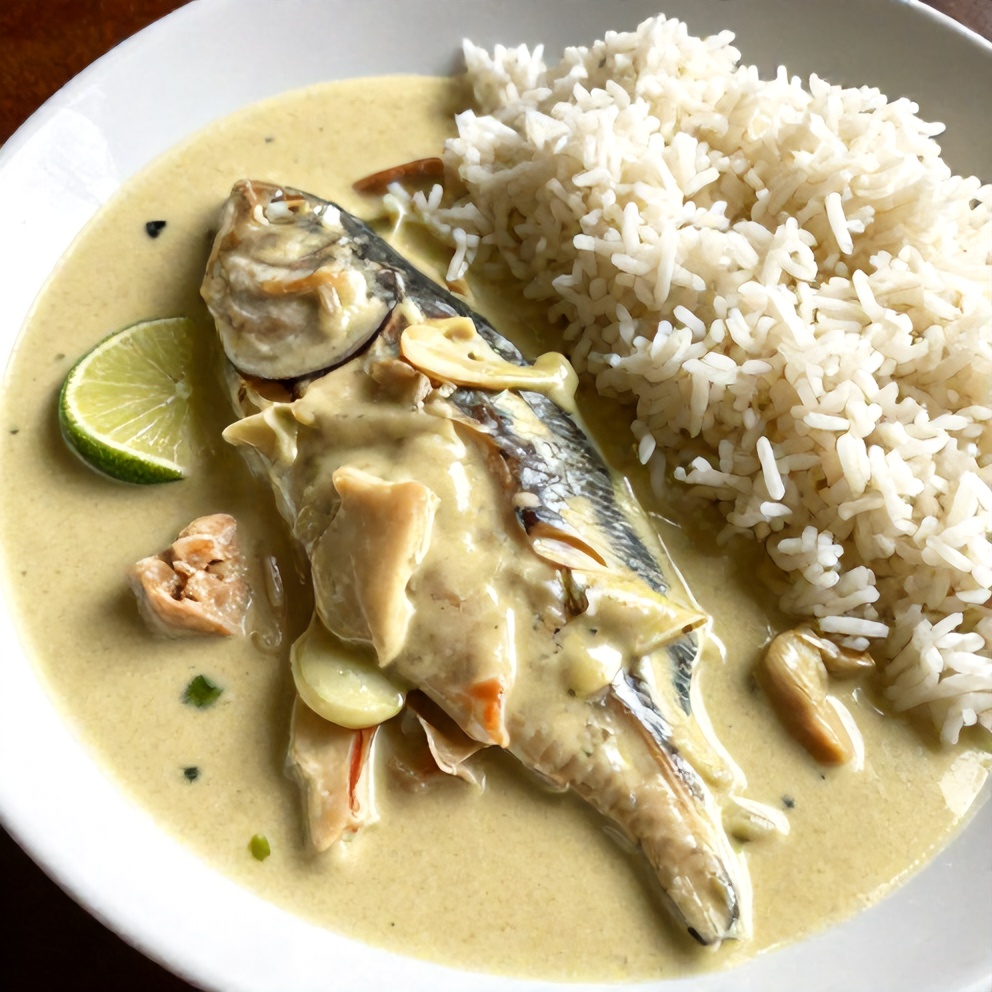 easy coconut lime fish curry