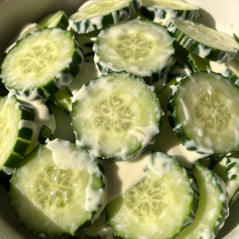 Easy Creamy Cucumber Salad