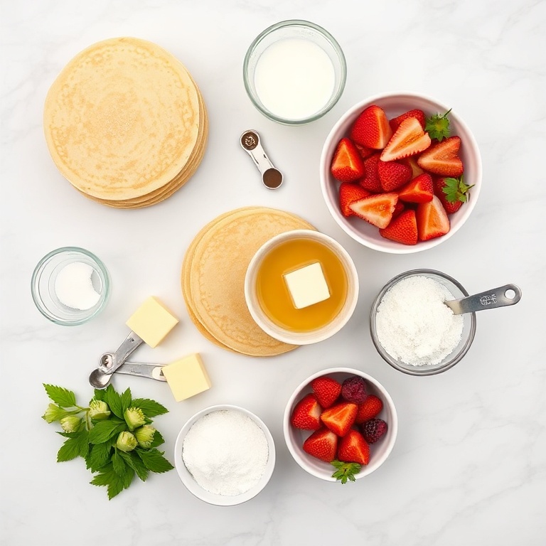 Raw ingredients for easy crispy pancake tacos