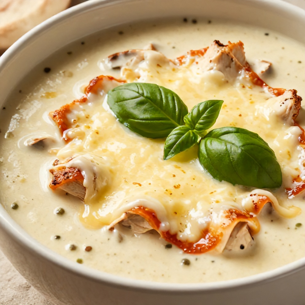 Easy Crock Pot Creamy Chicken Parmesan Soup