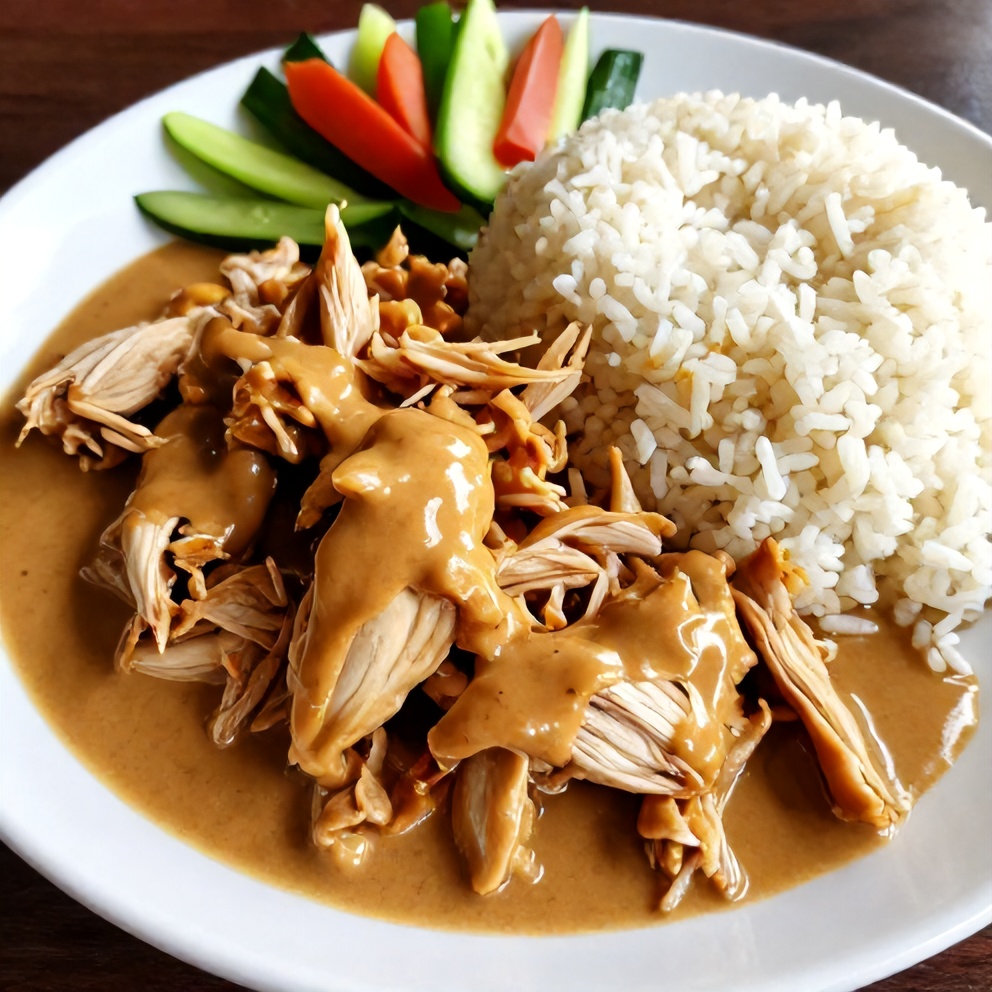 easy crockpot thai peanut chicken