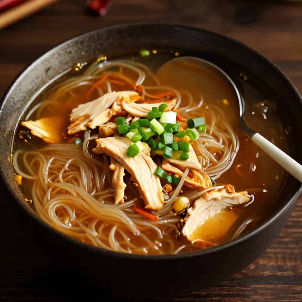 Ginger Scallion Chicken Noodle Soup