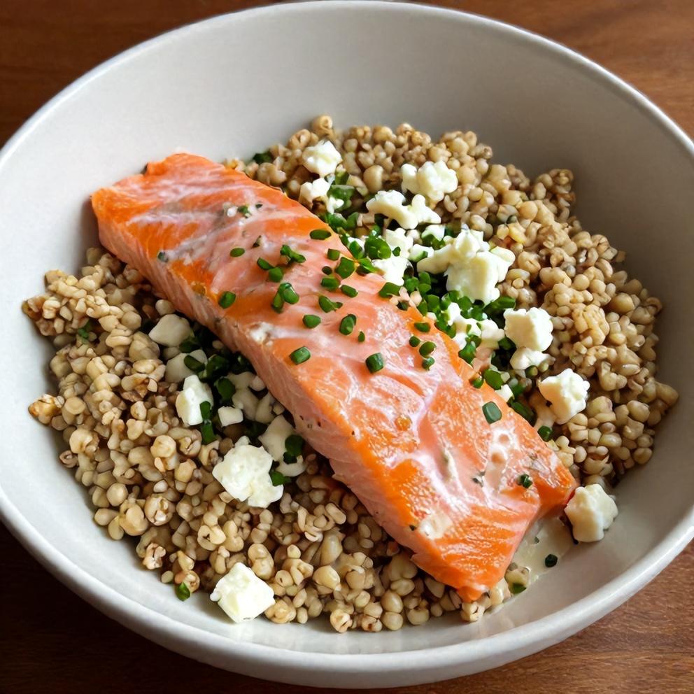 Plated Smoked Salmon Quinoa Breakfast Bowl