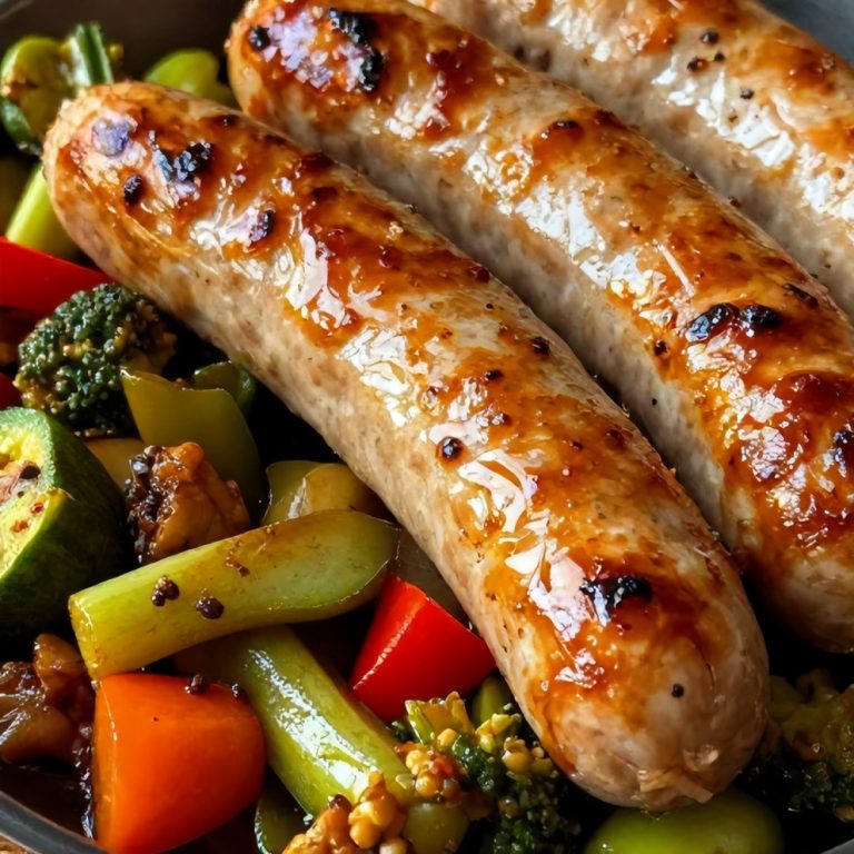 honey garlic kielbasa and veggies
