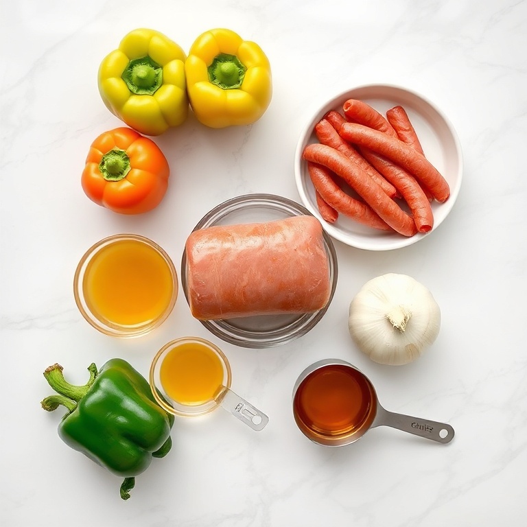 Honey Garlic Kielbasa and Veggies Ingredients