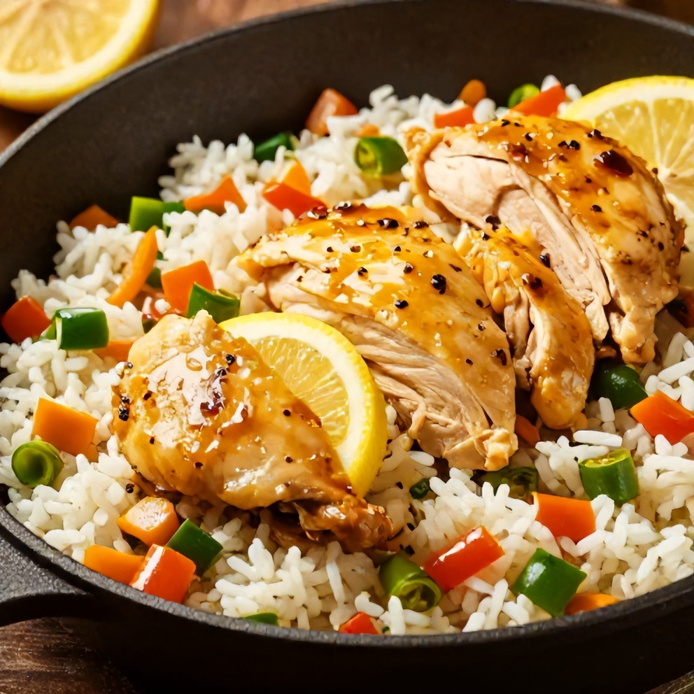 easy lemon chicken and rice