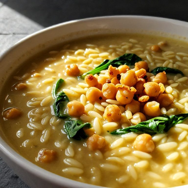 Easy Lemon Chickpea Orzo Soup