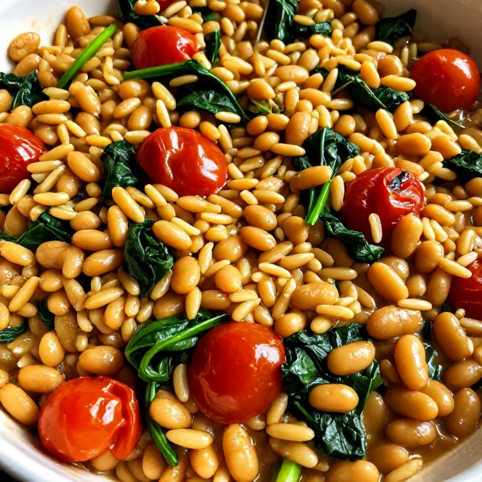 Easy Mediterranean Orzo and Beans One-Pot Dinner