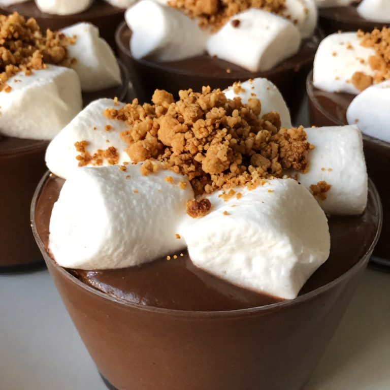 Easy No Bake S’mores Pudding Cups