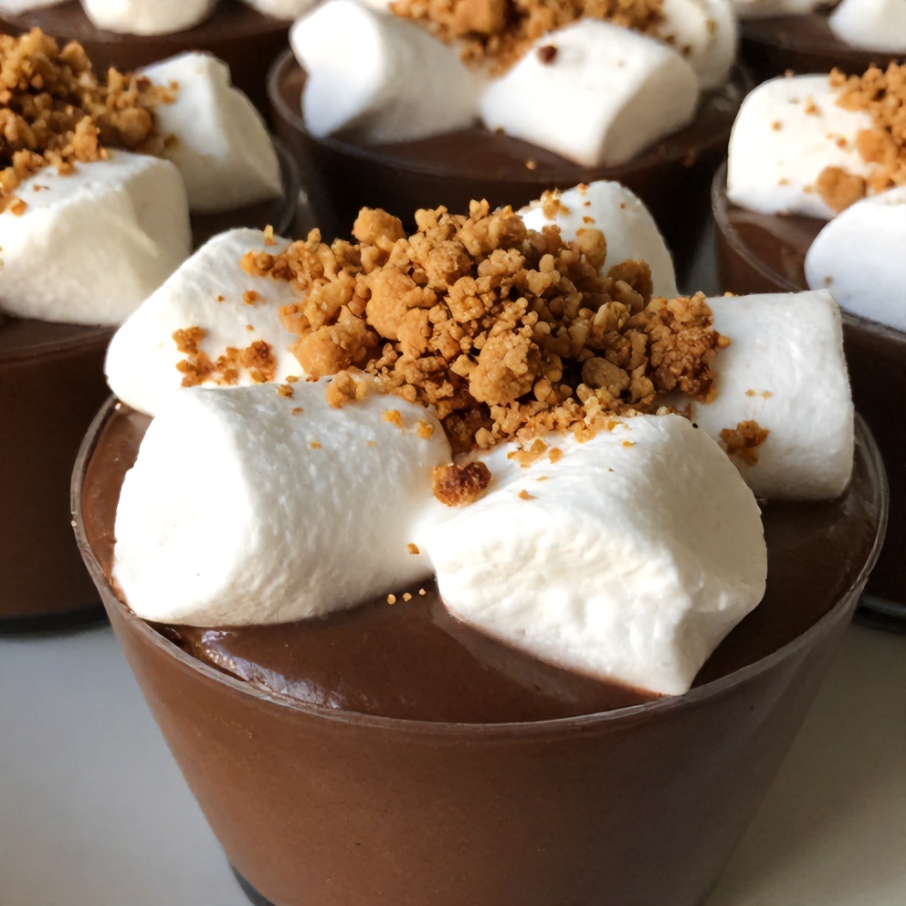 Easy No Bake S’mores Pudding Cups