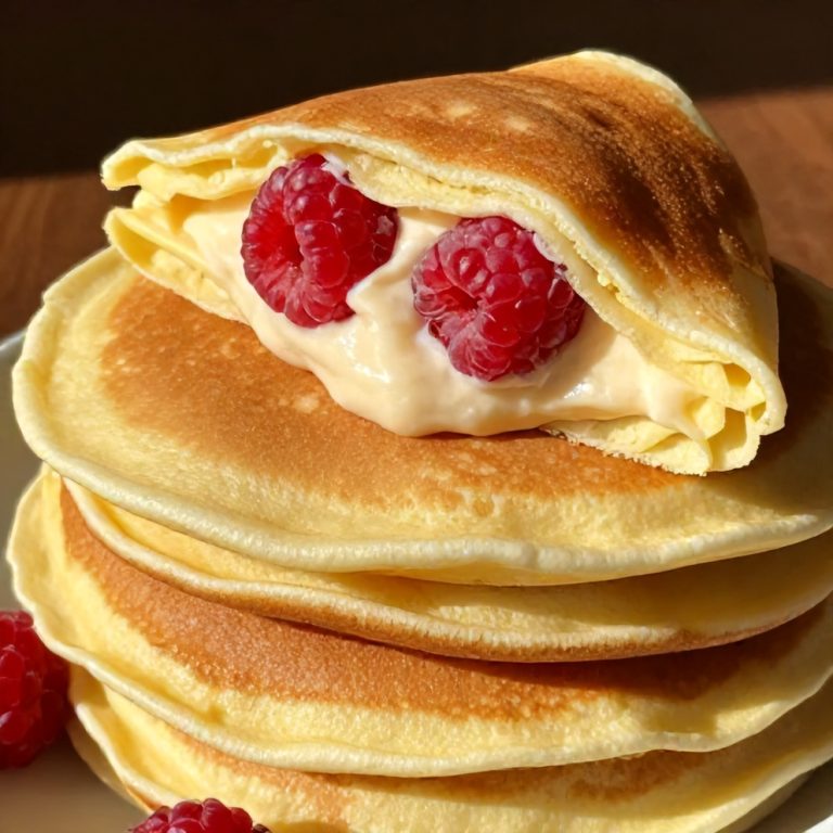 Easy Raspberry Vanilla Cream Crepes