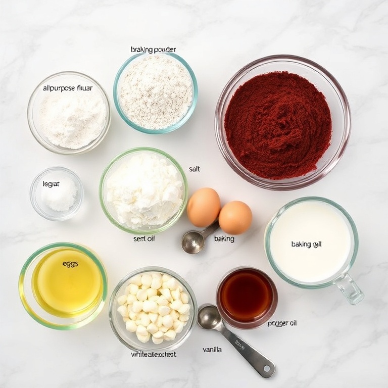Red Velvet Brownie Ingredients