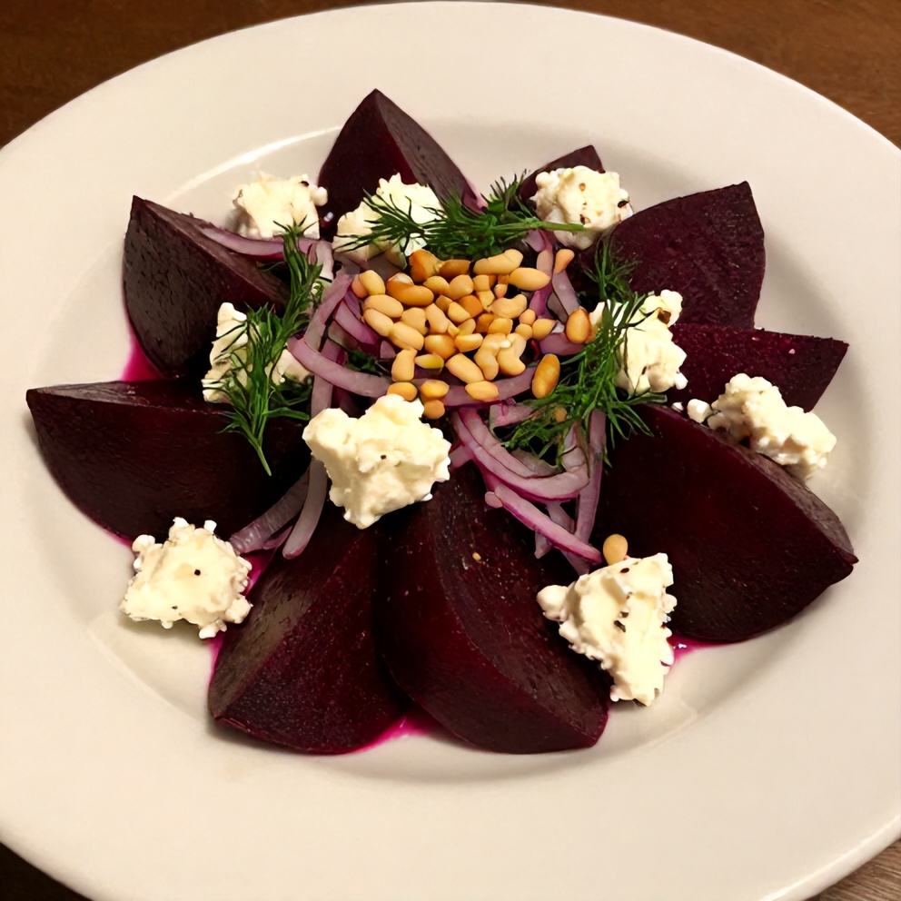 Plated Roasted Beet Salad