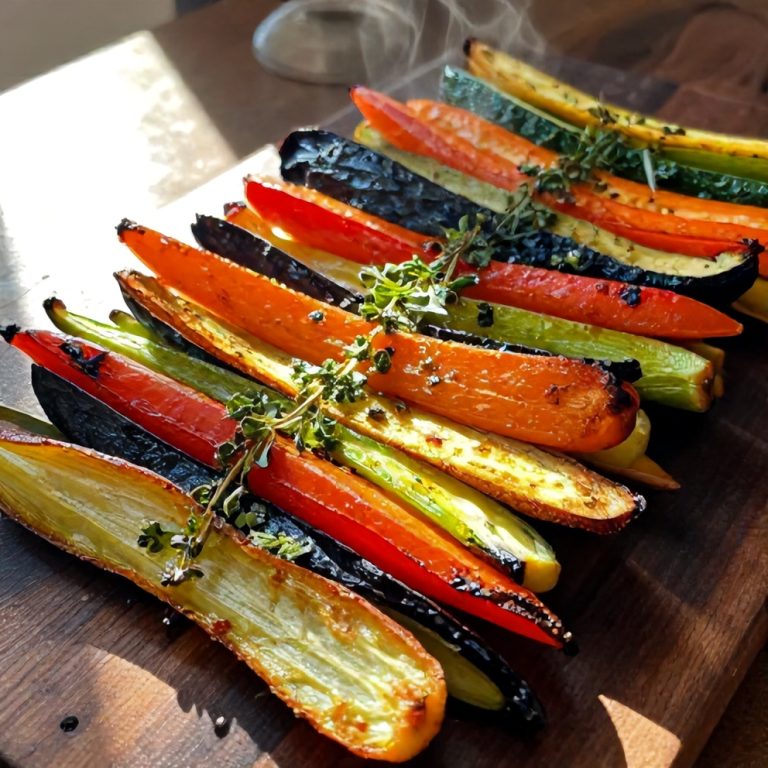 easy roasted rainbow vegetables