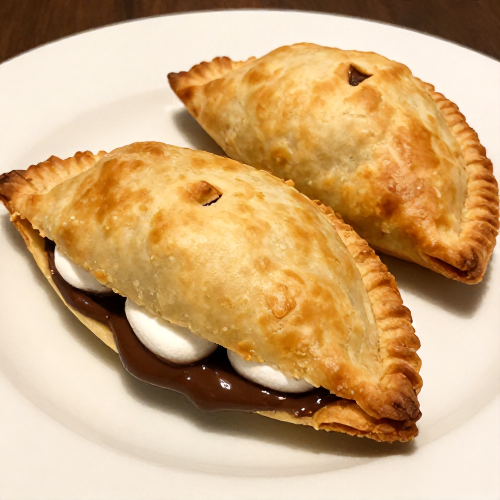 Gorgeous s’mores hand pies on a plate