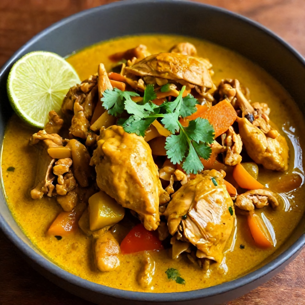 Plated Slow Cooker Chicken Curry
